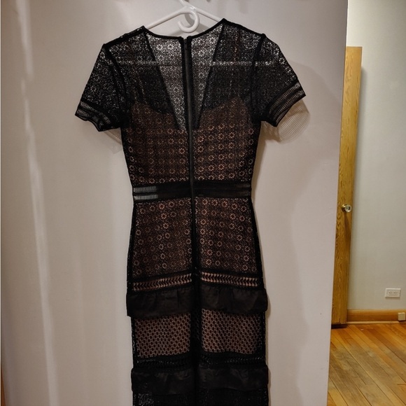 Self-Portrait | Crochet Lace Tiered Maxi Dress - Picture 2 of 8